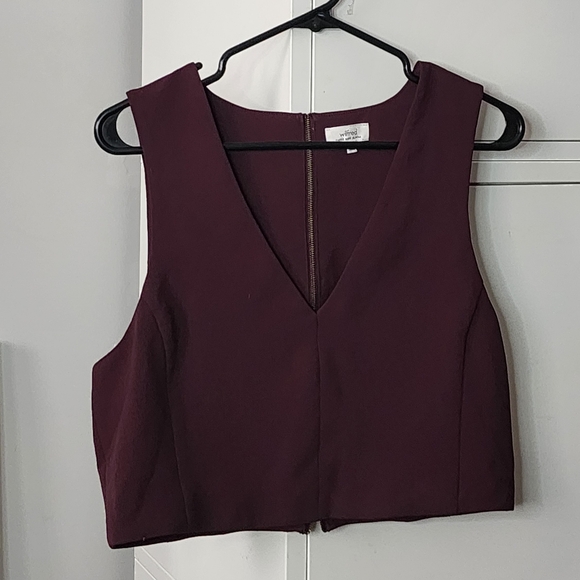 EUC Aritzia Wilfred Crepe Crop Top (L) - Picture 1 of 3